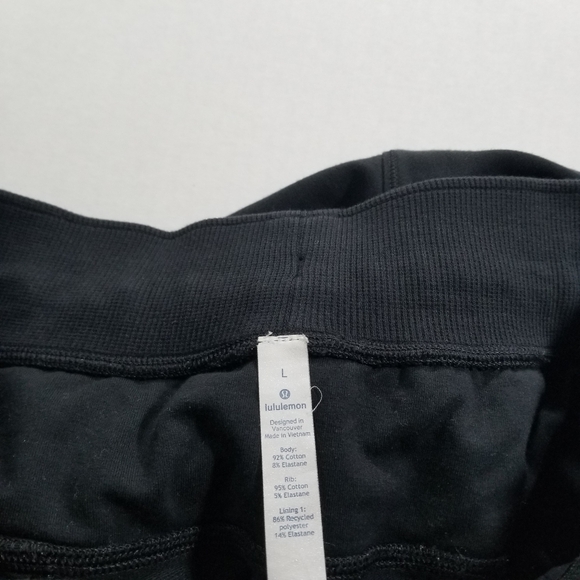 Lululemon Cross Cut Jogger Pants Men Large Black Drawstring Sweatpants - Picture 9 of 10